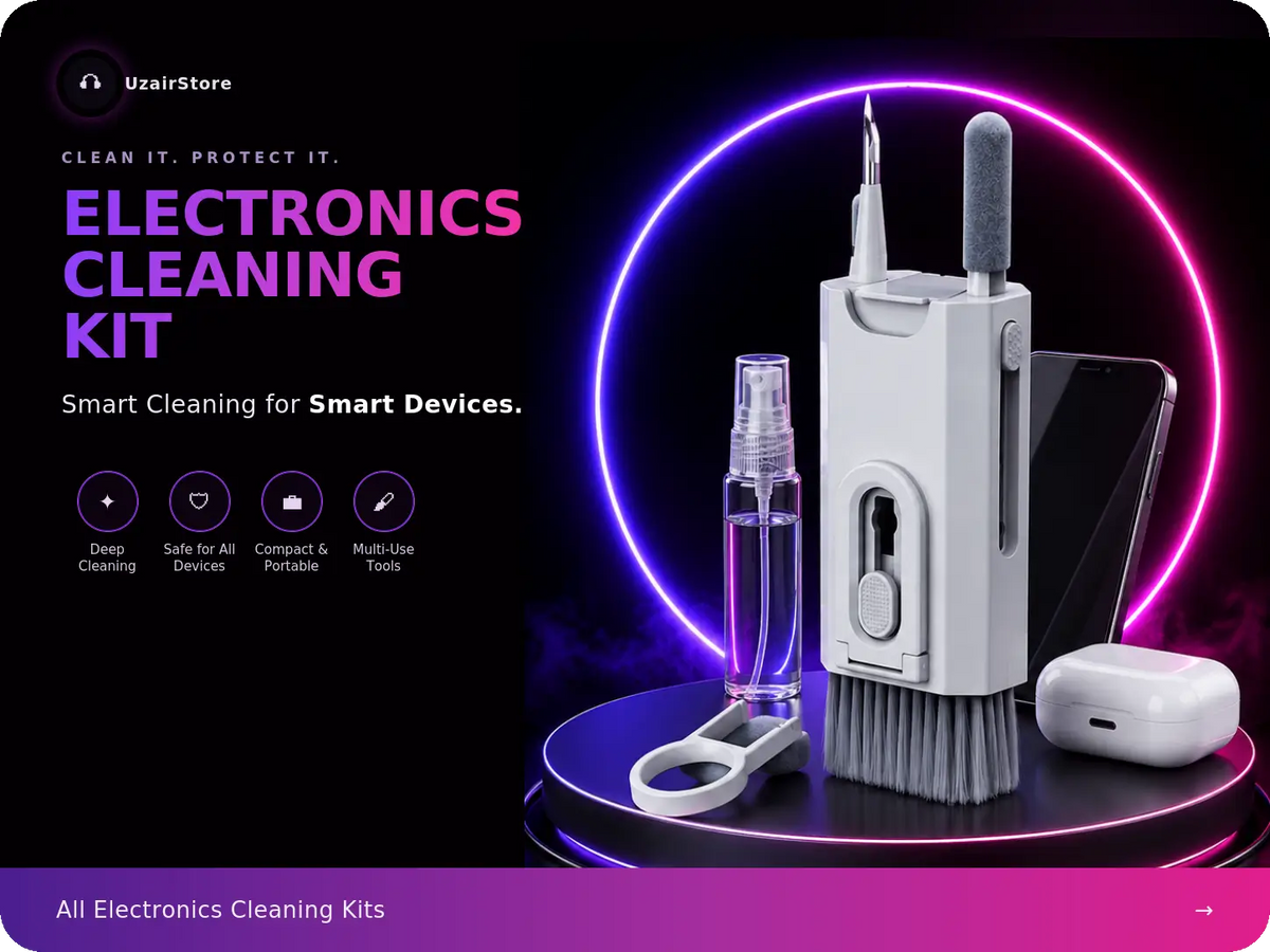 4-in-1 Earphone Cleaning Pen with Soft Bristle Brush