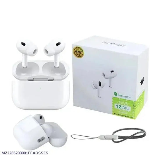 White Bluetooth 5.3 Noise-Cancelling Earbuds with Charging Case