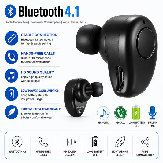 Wireless In-Ear Invisible Earbuds Handsfree Headset Stereo Headset