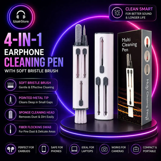 🖊️ 4-in-1 Earphone Cleaning Pen with Soft Bristle Brush UzairStore