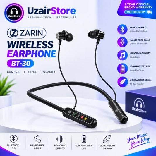 Bluetooth Headset with Digital Display & IPX4 Protection