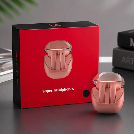 Pink Long-Lasting Battery With Fast Charge Earbuds