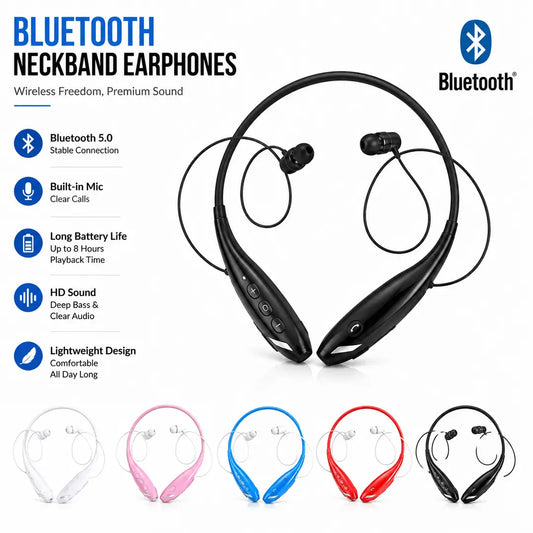 hHBS730 Neckband Universal Stereo Bluetoot Handsfree with Mic for All Mobiles Lightweight Wireless Earphone
